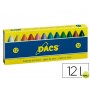 LAPICES CERA DACS CAJA DE 12 COLORES