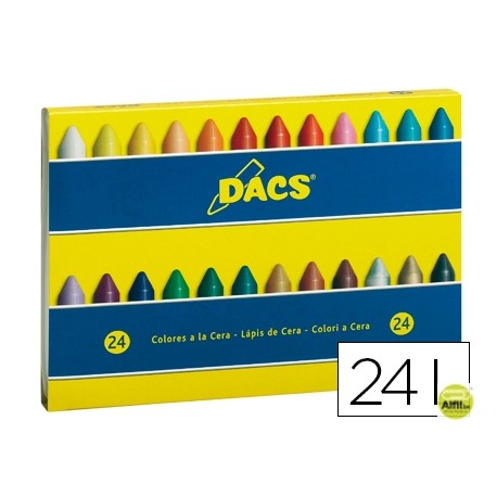 LAPICES CERA DACS CAJA DE 24 COLORES