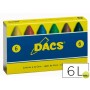 LAPICES CERA DACS CAJA DE 6 COLORES