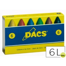 LAPICES CERA DACS CAJA DE 6 COLORES