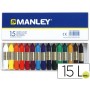 LAPICES CERA MANLEY -CAJA DE 15 COLORES REF.115