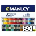 LAPICES CERA MANLEY -CAJA DE 50 COLORES REF.150
