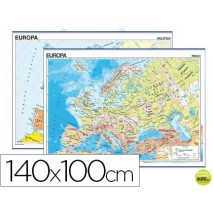 MAPA MURAL EUROPA FISICO/POLITICO -140 X 100 CM