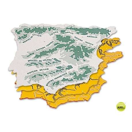 PLANTILLA PLASTICO MAPA ESPAÑA-BOLSA DE 3 22X18 CM