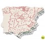 PLANTILLA PLASTICO MAPA ESPAÑA-BOLSA DE 3 15X12,5 CM