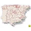 PLANTILLA PLASTICO MAPA ESPAÑA-BOLSA DE 3 15X12,5 CM