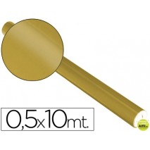PAPEL METALIZADO ORO ROLLO DE 0,5 X 10 MT