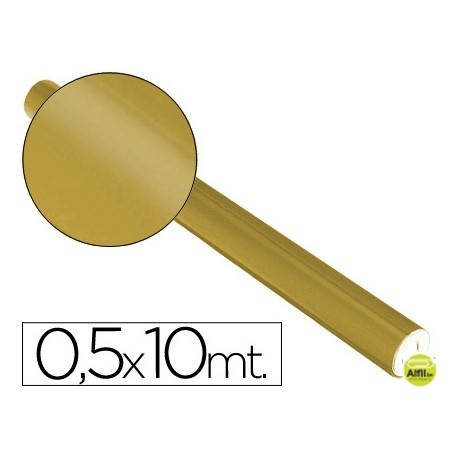 PAPEL METALIZADO ORO ROLLO DE 0,5 X 10 MT