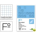 RECAMBIO LIDERPAPEL FOLIO 100 H 4TF-08 CUADRO 8 MM 4 TALADROS CON MARGEN