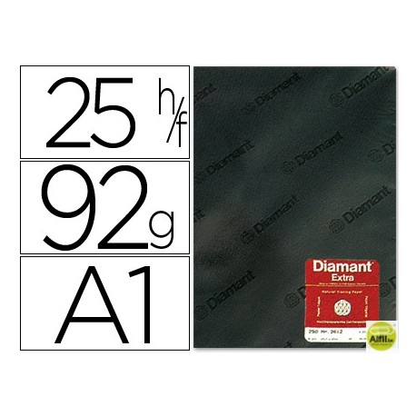 PAPEL VEGETAL DIAMANT DIN A1 92 GR HOJA