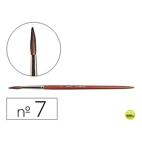 PINCELES ACUARELA LIDERPAPEL NÌ 7 -VIROLA CROMADA PELO ENGOMADO