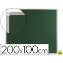PIZARRA VERDE MURAL Q-CONNECT 200X100 CM SIN REPISA CON MARCO DE ALUMINIO