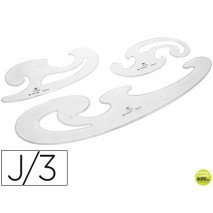 PLANTILLAS CURVAS D.F. CRISTAL-JUEGO DE 3