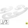 PLANTILLAS CURVAS D.F. CRISTAL-JUEGO DE 3