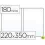 FUNDA PORTADOCUMENTO CUARTO DOBLE 180 MICRAS PVC TRANSPARENTE 220X350MM