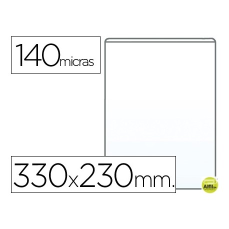 FUNDA PORTADOCUMENTO Q-CONNECTFOLIO 140 MICRAS PVC TRANSPARENTE 230X330MM
