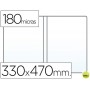 FUNDA PORTADOCUMENTO Q-CONNECTFOLIO DOBLE 180 MICRAS PVC TRANSPARENTE 330X470MM