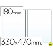 FUNDA PORTADOCUMENTO Q-CONNECTFOLIO DOBLE 180 MICRAS PVC TRANSPARENTE 330X470MM
