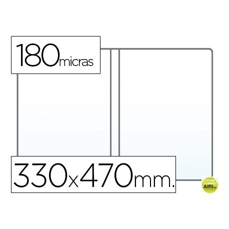 FUNDA PORTADOCUMENTO Q-CONNECTFOLIO DOBLE 180 MICRAS PVC TRANSPARENTE 330X470MM