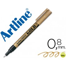 ROTULADOR ARTLINE MARCADOR PERMANENTE TINTA METALICA EK-999 ORO -PUNTA REDONDA 0.8 MM