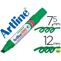 ROTULADOR ARTLINE MARCADOR PERMANENTE 100 VERDE -PUNTA BISELADA