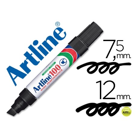 ROTULADOR ARTLINE MARCADOR PERMANENTE 100 NEGRO -PUNTA BISELADA