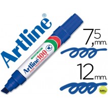ROTULADOR ARTLINE MARCADOR PERMANENTE 100 AZUL -PUNTA BISELADA