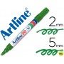 ROTULADOR ARTLINE MARCADOR PERMANENTE EK-90 VERDE -PUNTA BISELADA 5 MM -PAPEL METAL Y CRISTAL