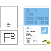 RECAMBIO LIDERPAPEL FOLIO 100 H 4TF-10 LISO 4 TALADROS