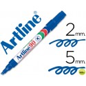 ROTULADOR ARTLINE MARCADOR PERMANENTE EK-90 AZUL -PUNTA BISELADA 5 MM -PAPEL METAL Y CRISTAL