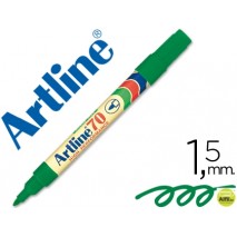 ROTULADOR ARTLINE MARCADOR PERMANENTE EK-70 VERDE -PUNTA REDONDA 1.5 MM -PAPEL METAL Y CRISTAL
