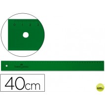 REGLA FABER 40 CM PLASTICO VERDE