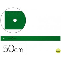 REGLA FABER 50 CM PLASTICO VERDE