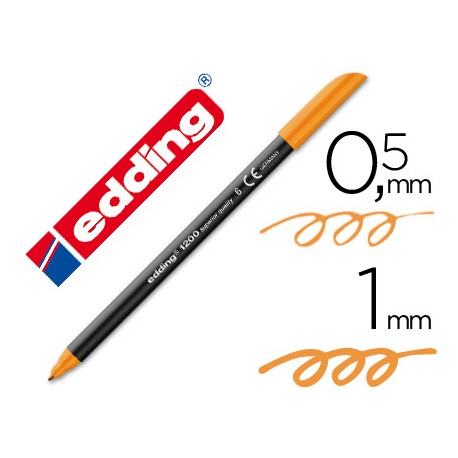 ROTULADOR EDDING PUNTA FIBRA 1200 NARANJA N.6 -PUNTA REDONDA 0.5 MM