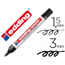 ROTULADOR EDDING MARCADOR PERMANENTE 3000 NEGRO -PUNTA REDONDA 3 MM