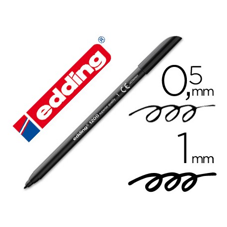 ROTULADOR EDDING PUNTA FIBRA 1200 NEGRO N.1 -PUNTA REDONDA 0.5 MM