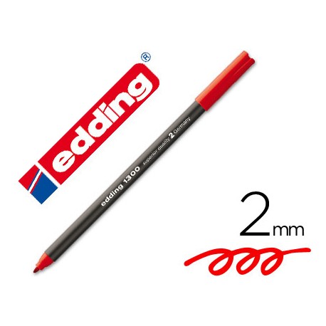 ROTULADOR EDDING PUNTA FIBRA 1300 ROJO -PUNTA REDONDA 0.5 MM