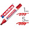 ROTULADOR EDDING MARCADOR PERMANENTE 1 ROJO -PUNTA BISELADA 5 MM