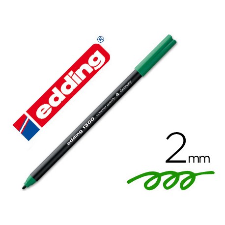 ROTULADOR EDDING PUNTA FIBRA 1300 VERDE -PUNTA REDONDA 0.5 MM