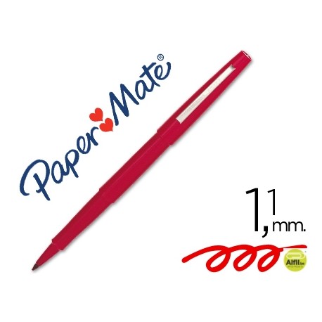 ROTULADOR PAPER MATE PUNTA NYLON 3102-1 ROJO