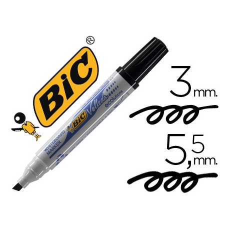 ROTULADOR BIC VELLEDA PARA PIZARRA NEGRO -PUNTA BISELADA 5.9 MM
