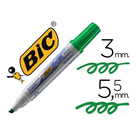 ROTULADOR BIC VELLEDA PARA PIZARRA VERDE -PUNTA BISELADA 5.9 MM