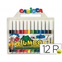 ROTULADOR CARIOCA JUMBO C/12 COLORES -PUNTA GRUESA