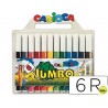 ROTULADOR CARIOCA JUMBO C/6 COLORES -PUNTA GRUESA