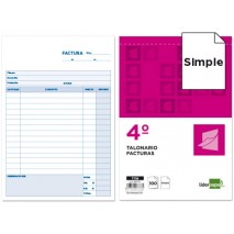 TALONARIO LIDERPAPEL FACTURAS CUARTO -CON IVA- 116