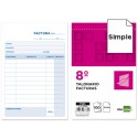 TALONARIO LIDERPAPEL FACTURAS OCTAVO -SIN IVA- 101