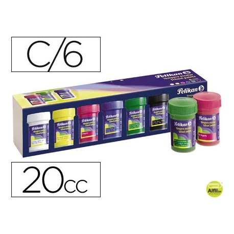 TEMPERA PELIKAN ESCOLAR (ESTUCHE CON 6 COLORES)