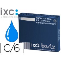 TINTA ESTILOGRAFICA INOXCROM AZUL -CAJA DE 6 CARTUCHOS