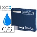 TINTA ESTILOGRAFICA INOXCROM AZUL -CAJA DE 6 CARTUCHOS