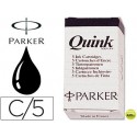 TINTA ESTILOGRAFICA PARKER NEGRA -CAJA DE 5 CARTUCHOS